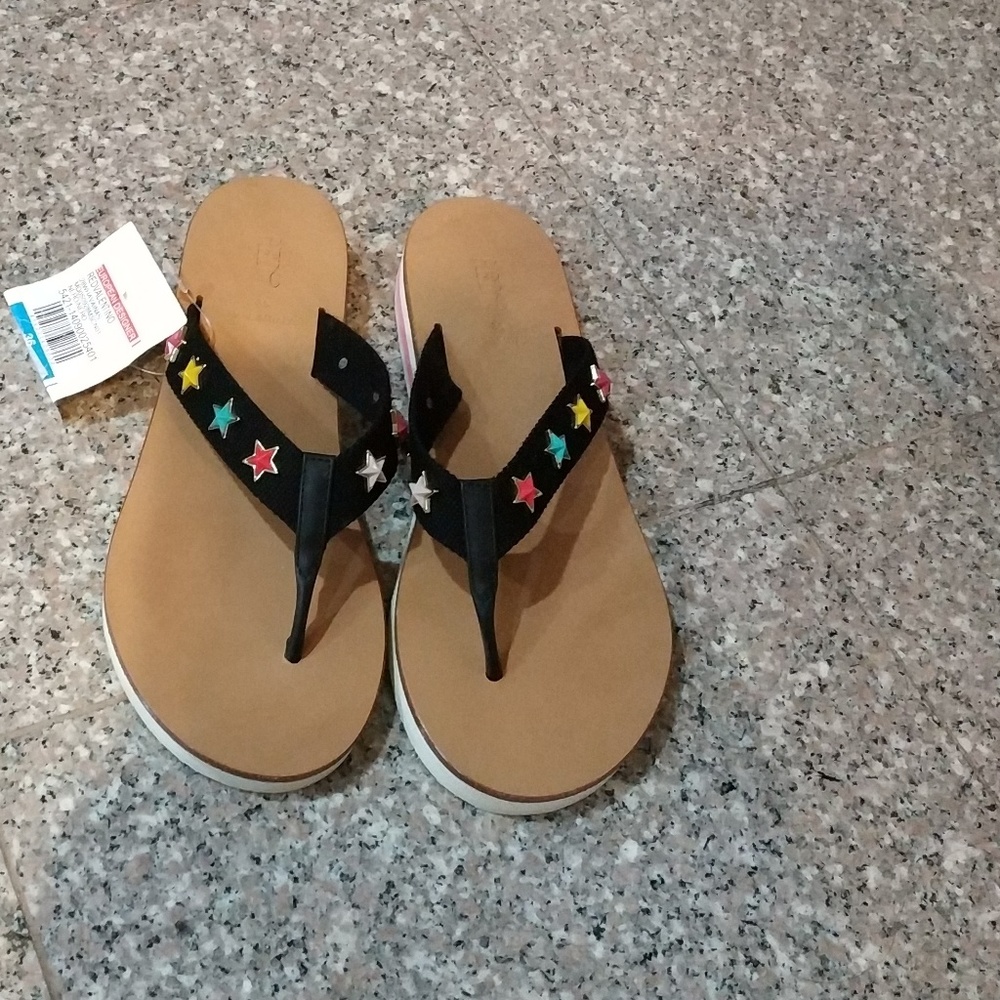 Red Valentino star studded flip flop